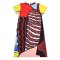 Woman Dress - Multicolor : Abstract Multicolor Face Art