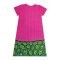 Woman Dress - Pink : Blue Peacock with Full Moon