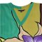 Woman Dress - Green : Purple Amaryllis flowers