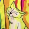 Woman Dress - Yellow : Cat in Color Curtain