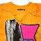 Woman Dress - Orange : Geometric Rhapsody
