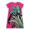 Woman Dress - Pink : Zebra Under Green Leaves