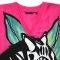 Woman Dress - Pink : Zebra Under Green Leaves