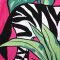 Woman Dress - Pink : Zebra Under Green Leaves