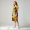 Woman Dress - Yellow : Yellow Cheetah in the Shade