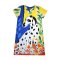 Woman Dress - Yellow : Dalmatian Daydream