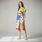 Woman Dress - Yellow : Dalmatian Daydream