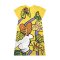 Woman Dress - Yellow : White Bunny in Jungle