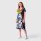 Woman Dress - Multicolor : The Playful Dalmatian Grid