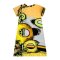 Woman Dress - Cream : Abstract circle and yellow dots