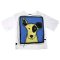 Woman blouse - White : Brave bull terrier dog