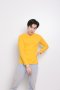 เสื้อยืด [สีเหลืองมัสตาร์ด] คอกลม แขนยาว Cotton แท้100% No. 32 เสื้อยืดแขนยาว