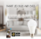 Smart LED A60 9w RGBW  หลอดอัจฉริยะ เชื่อมต่อผ่านมือถือด้วยระบบ WiFi ขนาด 9 วัตต์