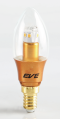 หลอดแอลอีดี ทรงโอเปร่า ขนาด 3 วัตต์ แสงเหลืองวอร์มไวท์ ขั้วE14 (แก้วใส) LED Opera E14 