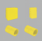 Square Box  Socket   Yellow