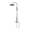 HONS Bathroom ชุดเรนชาวเวอร์ รุ่น ST400 สีโครม ฝักบัวสีดำ เสาปรับระดับได้ รองรับเครื่องทำน้ำอุ่น รับประกันสินค้า 1 ปี