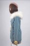 เช่าเสื้อขนเป็ด รุ่น  Fur Faux Denim Parka  904GJY363FABLXL1