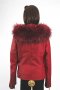 *** Limited Editon  เช่าเสื้อกันหนาว รุ่น Fur Faux Vermillion Leather jacket 0911GJP546FAREL1