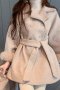 เช่าเสื้อโค้ทผู้หญิง รุ่น Fur Faux Lily white Swing Double Breasted Coat 904GCL349FACRF1