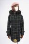 เช่าเสื้อโค้ทผู้หญิง รุ่น  Hoodie Fur Faux Malachite Plaid Coat  904GCF211FAGNM1