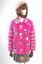เช่าเสื้อโค้ทผู้หญิง *** Limited Edition ***  รุ่น Faux Mink Fluffy Geranium Pink Pea Coat 902GCS284FAPKXL1
