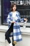 เช่าโค้ทบาง ผู้หญิง รุ่น Blue Heron Plaid Swing Double Breasted Coat 	904GCL370FABL