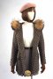 เช่าเสื้อโค้ทผู้หญิง รุ่น Walnut brown Bead and reel Coat with Fur 0906GCL467FABRM1