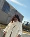 เช่าเสื้อโค้ทผู้หญิง รุ่น   Faux Fur Fluffy Valspar Cream Coat white Scarf  905GCF407FACR