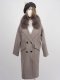 เช่าเสื้อโค้ทผู้หญิง รุ่น Fox Fur collar Chipmunk Double Breasted Coat	2009GCL827FABR1