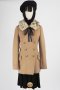 เช่าเสื้อโค้ทผู้หญิง รุ่น  Fox Fur collar Pine Cone breasted Coat  2006GCL747FABR1