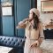 เช่าเดรสเซ็ท  รุ่น   Long sleeve polka dot dress  906GSW2142FACR
