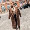 เช่าเสื้อโค้ทผู้หญิง รุ่น  Russet Brown Plaid Swing Double Breasted Coat  905GCL394FABR