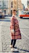 เช่าเสื้อโค้ทผู้หญิง รุ่น  Christmas Plate Breasted Coat	0911GCL065FARE3XL-4XL1