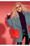 เช่าเสื้อโค้ทผู้หญิง รุ่น  Red Fur Pockets with Green Wool Coats  905GJS379FAGNF1