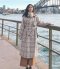 เช่าเสื้อโค้ทผู้หญิง รุ่น  Simply white and revere pewter Plaid Coats	0909GCL505FABR