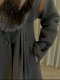 เช่าเสื้อโค้ทผู้หญิง รุ่น Fox Fur Collar Darkest Hour Swing Breast Coat	2009GCL828FABK1