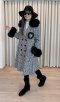 เช่าเสื้อโค้ทผู้หญิง  รุ่น  *** Limited Edition ***  Dark Kettle Black Double Breasted Coat	2101GCL931FABK1