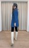 เช่าเสื้อโค้ทผู้หญิง  รุ่น  Lichen Blue Single Breasted Coat	2107GCL1136FABL1