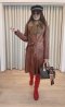 เช่าเสื้อโค้ทผู้หญิง รุ่น Toffee Brown Simple Buttom Up Coat	2103GCN1018FABR1