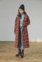 เช่าเสื้อโค้ทผู้หญิง รุ่น  Russet Brown Plaid Swing Double Breasted Coat  905GCL394FABR