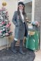 เช่าเสื้อโค้ทผู้หญิง  รุ่น Black and White Plaid Single Breasted Coat	2107GCL1233FAMX1
