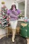 เช่าเสื้อโค้ทผู้หญิง  รุ่น  Tillandsia Purple Rabbit Fur Coat	2103GCF1040FAPP1