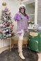 เช่าเสื้อโค้ทผู้หญิง  รุ่น  Tillandsia Purple Rabbit Fur Coat	2103GCF1040FAPP1