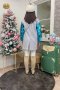 เช่าเสื้อโค้ทผู้หญิง  รุ่น Ibiza Blue Single Breasted Coat	2107GCL1150FABL1