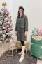 เช่าเสื้อโค้ทผู้หญิง รุ่น Black and White Plaid Single Breasted Coat	2107GCL1234FAMX1
