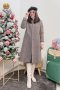 เช่าเสื้อโค้ทผู้หญิง  รุ่น Lilac Gray Single Breasted Coat	2107GCL1258FABR1