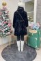 เช่าเสื้อกันหนาว รุ่น  Black Onyx Faux Fur Dress Coat	2108GCF1439FABK1