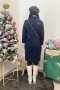 เช่าแจ็คเก็ตหนัง  Dark Classic BLue Simple Buttom Up Coat	2110GCL1709FANA1