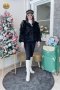 เช่าเสื้อกันหนาว รุ่น  Midnight Sky Faux Fur Coat	2110GCF1711FABK1