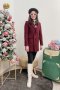 เช่าเสื้อกันหนาว รุ่น  Meriot Red Double Breasted Coat	2110GCL1724FARE1